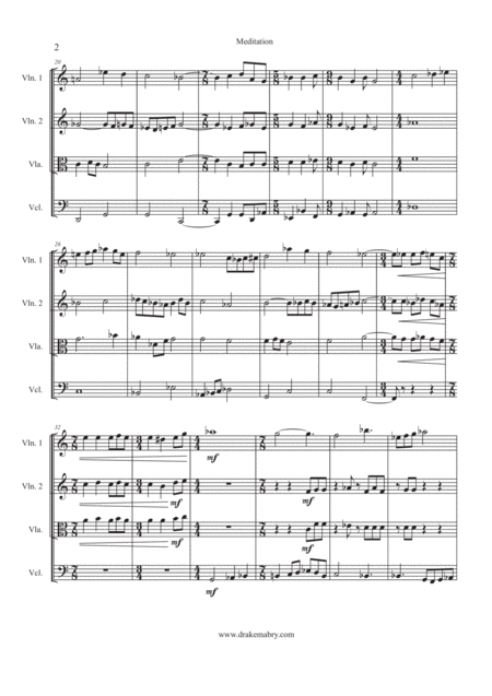 Meditation String Quartet Page 2