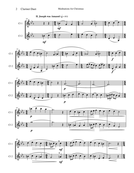 Meditations For Christmas Russian Chant For Clarinet Duet Page 2
