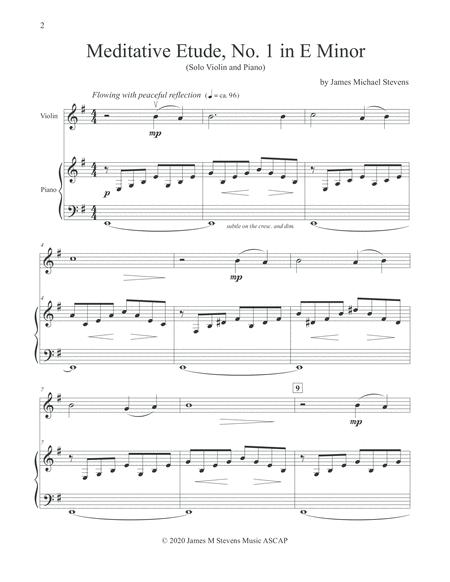 Meditative Etude No 1 In E Minor Violin Piano Page 2