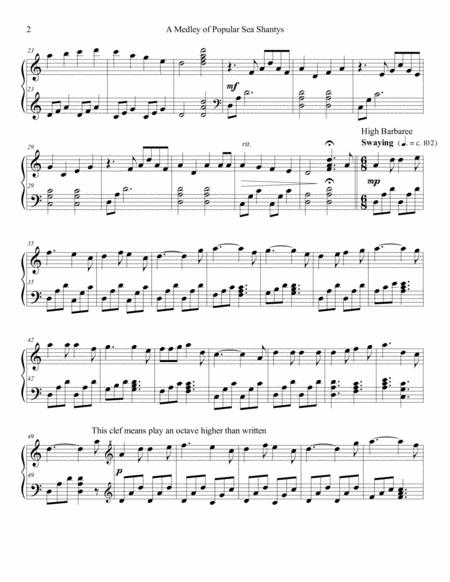 Medley Of Popular Sea Shantys For Solo Piano Page 2