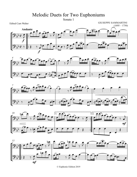 Melodic Duets For Two Euphoniums Page 2