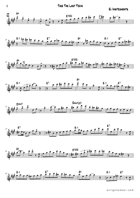Melodic Jazz Improvisation Series Take The Last Train Eb Instruments Page 2
