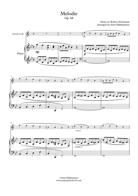 Melody Clarinet Piano Page 2