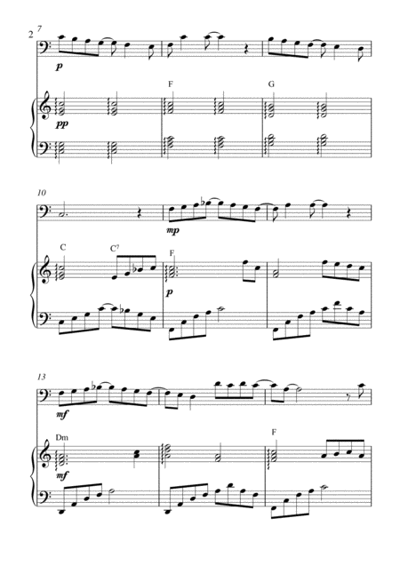 Melody Fair Cello Solo And Piano Accompaniment Page 2