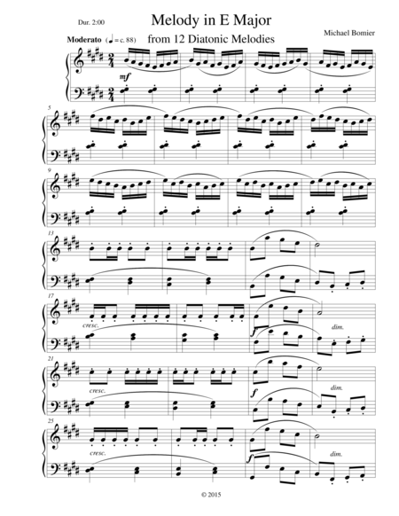 Melody In E From 12 Diatonic Melodies Page 2