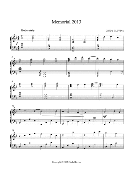 Memorial 2013 An Original Solo For Lever Or Pedal Harp From My Book Make Believe Page 2