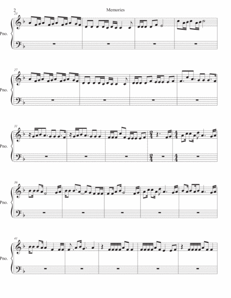 Memories Piano Page 2