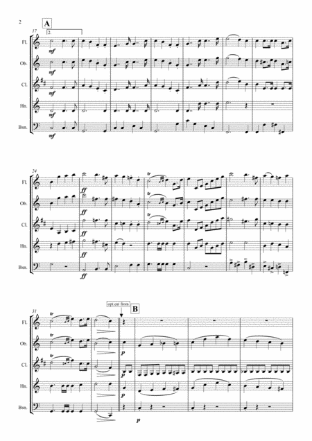 Mendelssohn Incidental Music From A Midsummer Nights Dream Op 61 9 Hochzeitsmarsch Wedding March Wind Quintet Page 2