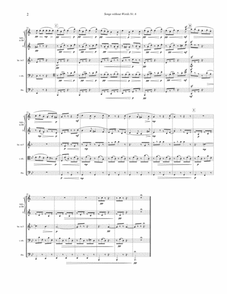 Mendelssohn Songs Without Words No 6 Arranged For Brass Quintet Page 2