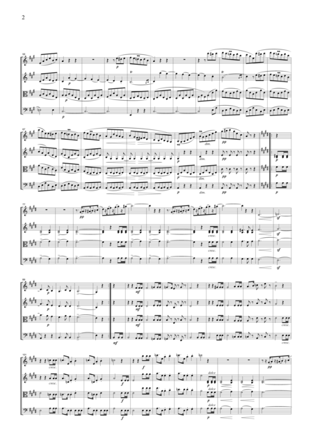 Mendelssohn Symphony No 4 3rd Mvt For String Quartet Cm204 Page 2