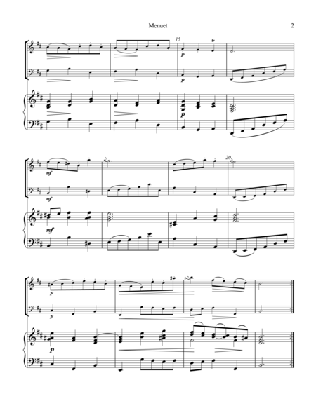 Menuet And Badinerie Form Suite 2 Bwv 1067 For Piano Trio Page 2