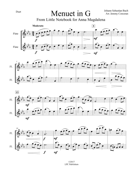 Menuet In G For Two Flutes Page 2