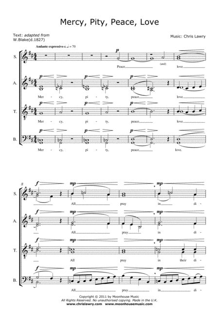 Mercy Pity Peace Love Satb Choir Page 2