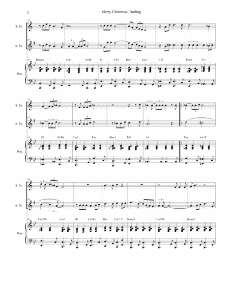 Merry Christmas Darling Duet For Soprano And Alto Saxophone Page 2