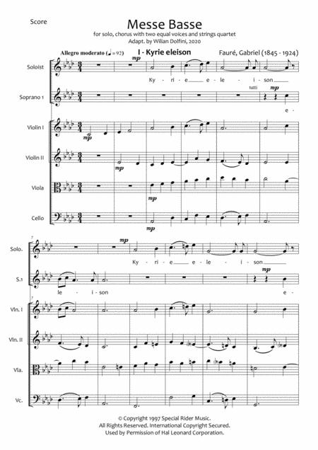 Messe Basse G Faur Female Choir String Quartet Page 2