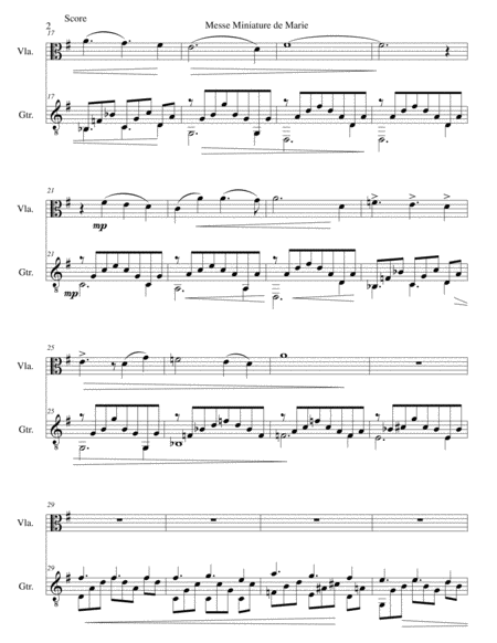 Messe Miniature De Marie For Viola And Guitar Page 2
