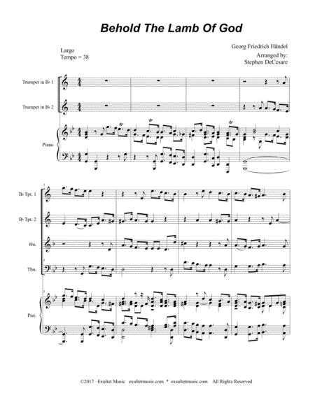 Messiah Part 2 For Brass Ensemble Full Score And Parts Page 2