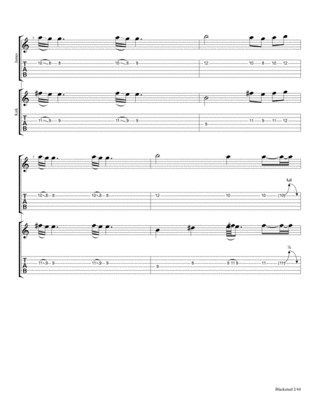 Metallica Blackened Guitar Tab Page 2