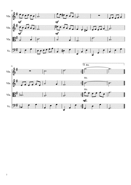 Mia Sebastians Theme String Quartet Page 2