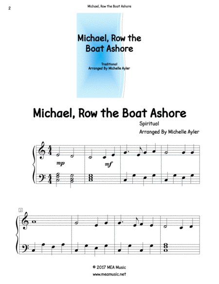 Michael Row The Boat Ashore Level 4b Page 2