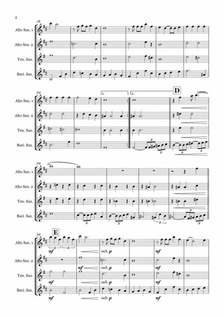 Michelle By The Beatles Saxophone Quartet Aatb Page 2