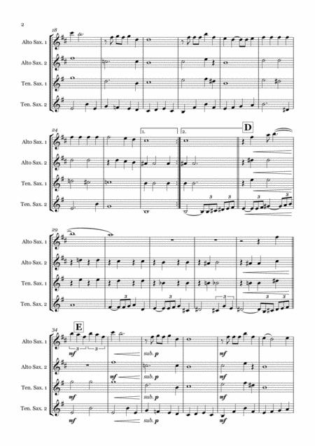 Michelle By The Beatles Saxophone Quartet Aatt Page 2