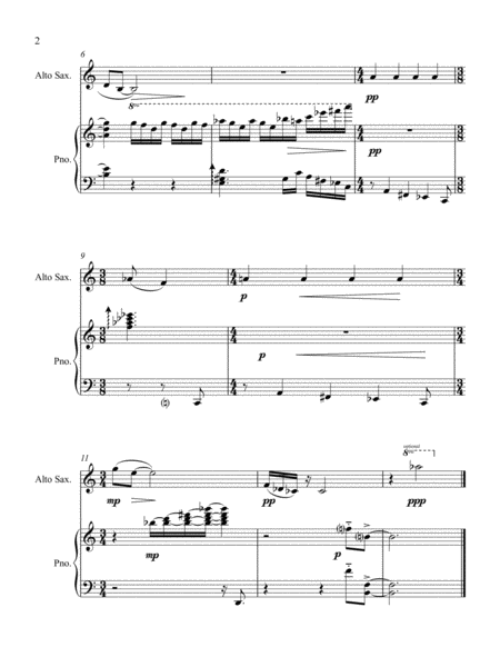 Microcosms For Alto Saxophone And Piano Page 2