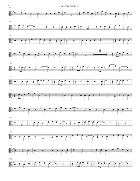 Mighty To Save Easy Key Of C Viola Page 2