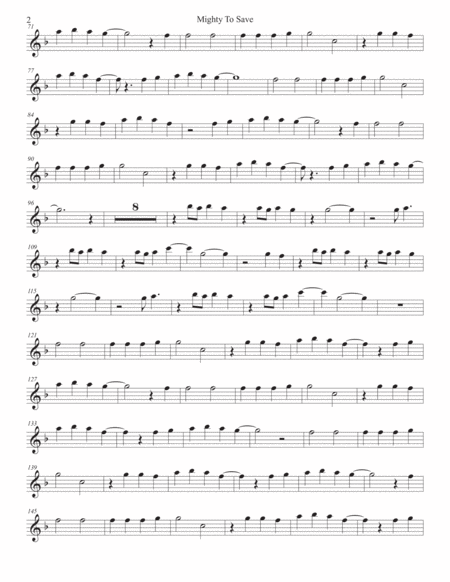 Mighty To Save Flute Page 2