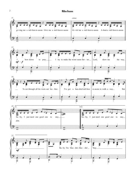 Million Reasons Lady Gaga Piano Vocal Page 2