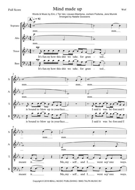 Mind Made Up Satb Choir A Cappella Page 2