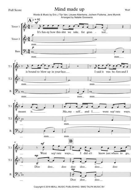 Mind Made Up Ttb Choir A Cappella Page 2