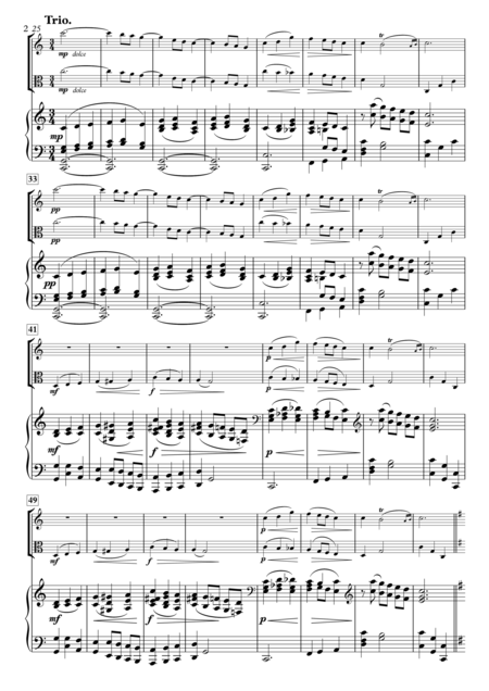 Miniatures No 1 Minuet H 87 1 For Violin Viola Piano Page 2