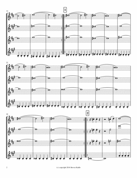 Minimalist Piece No 40 For Sax Quartet Page 2