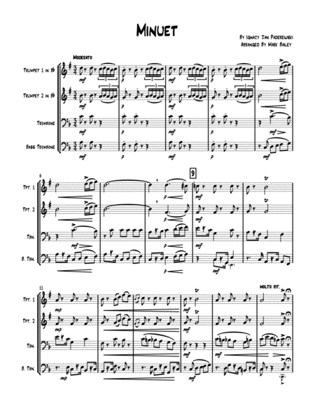 Minuet By By Ignacy Jan Paderewski For Brass Quartet Page 2