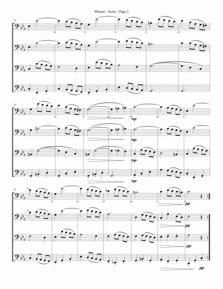Minuet For Trombone Or Low Brass Quartet Page 2