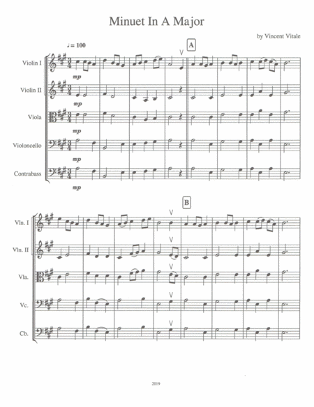 Minuet In A Major Page 2