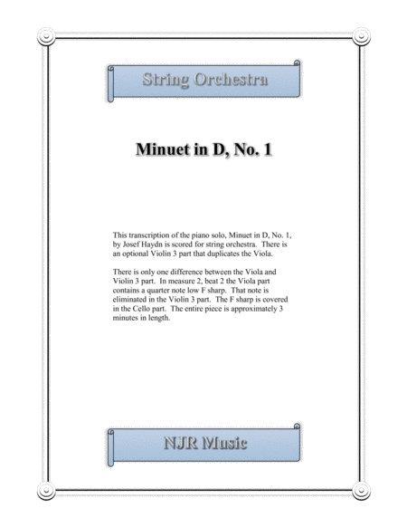 Minuet In D No 1 String Orchestra Full Set Page 2