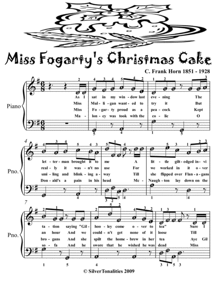 Miss Fogartys Christmas Cake Easy Piano Sheet Music Tadpole Edition Page 2