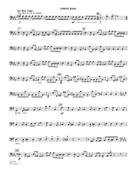 Miss Saigon Arr Calvin Custer String Bass Page 2