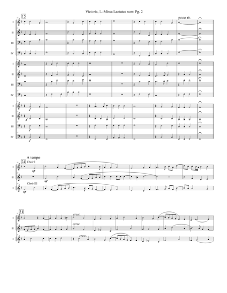 Missa Laetatus Sum Score Page 2