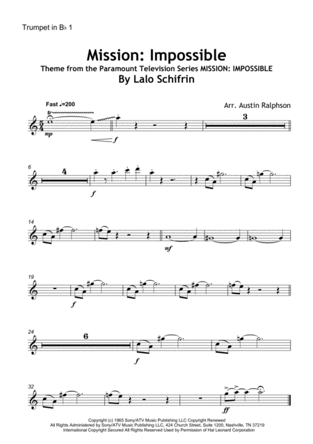 Mission Impossible Theme From The Paramount Television Series Mission Impossible Brass Ensemble Page 2