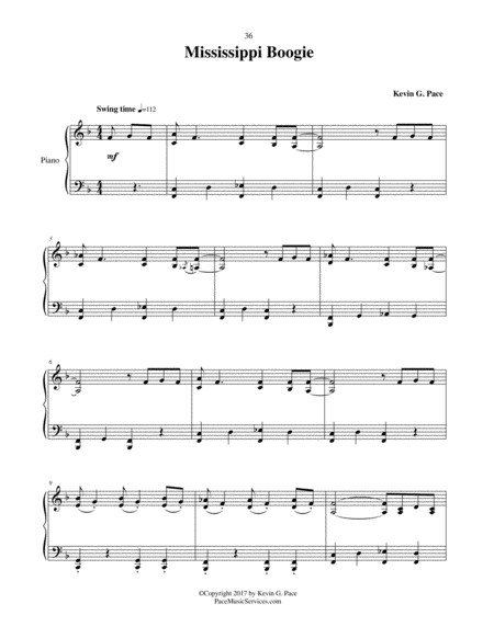 Mississippi Boogie Original Piano Solo Page 2