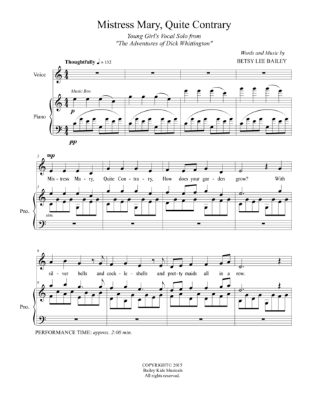 Mistress Mary Quite Contrary Vocal Solo Page 2