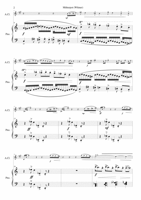 Mitherpot Or Whiner Or Snowflake For Alto Clarinet And Piano Page 2