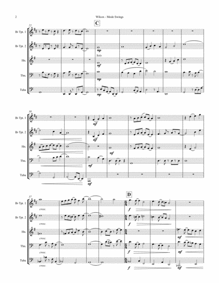 Mode Swings For Brass Quintet Page 2