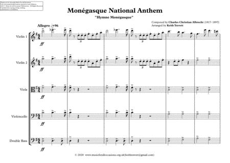 Mongasque Monaco National Anthem For String Orchestra Mfao World National Anthem Series Page 2