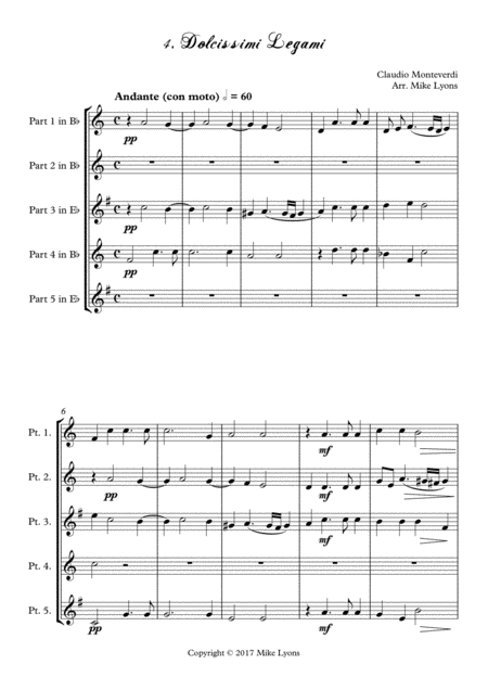 Monteverdi Second Book Of Madrigals No 4 Dolcissimi Legami Page 2