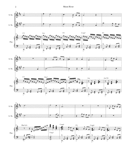 Moon River Duet For Soprano And Alto Saxophone Page 2
