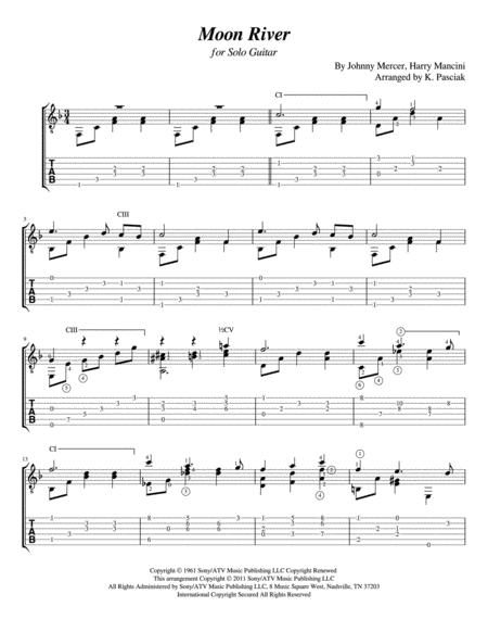 Moon River For Solo Guitar Page 2